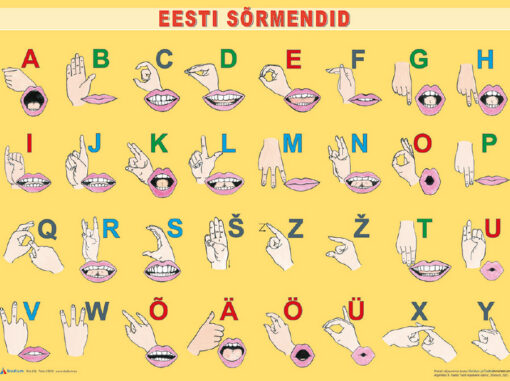 Viipekeele plakat “Eesti sõrmendid”