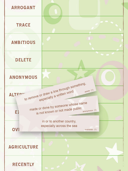 Lauamäng "Vocabulary Bingo 2" - Pilt 2