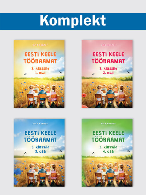 Eesti keele tööraamatud 3. klassile. 1.-4. osa